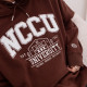 【早鳥限量100件，10/30陸續出貨】NCCU立體毛巾繡落肩帽T_可可棕